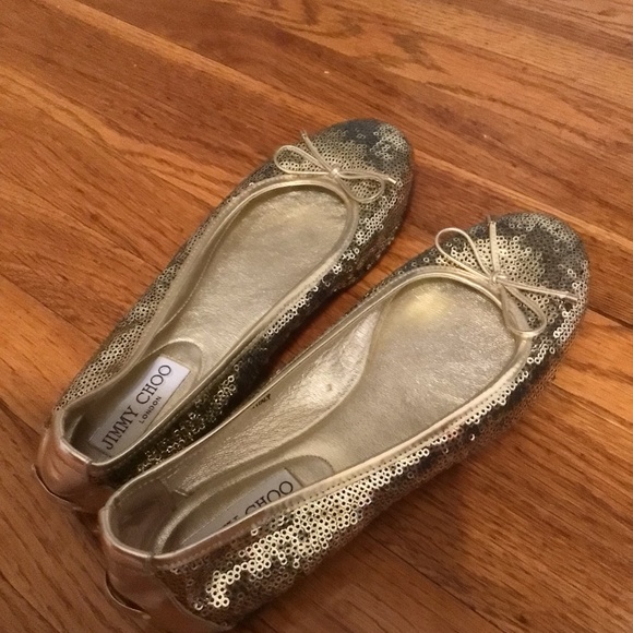 Jimmy Choo Sparkly Flats 38.5 Brand New - Picture 7 of 8